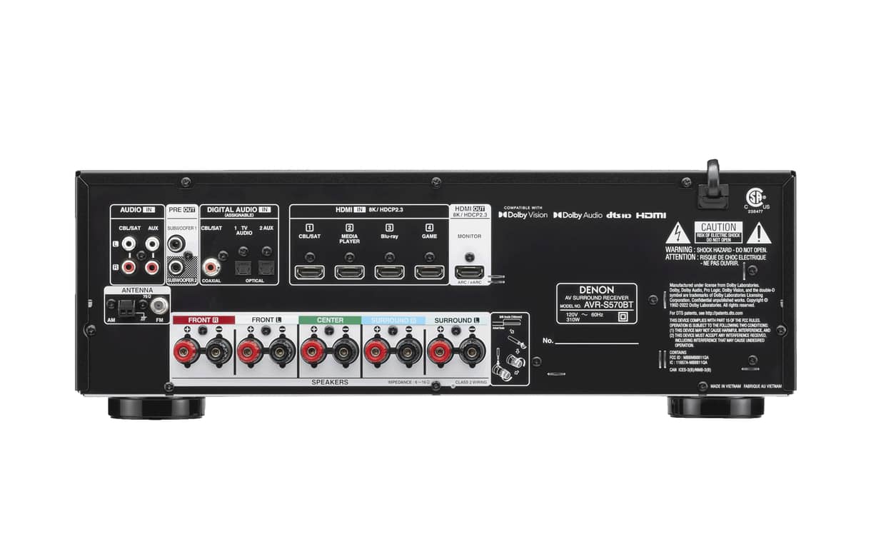 Amplificador Denon AVR-S570BT